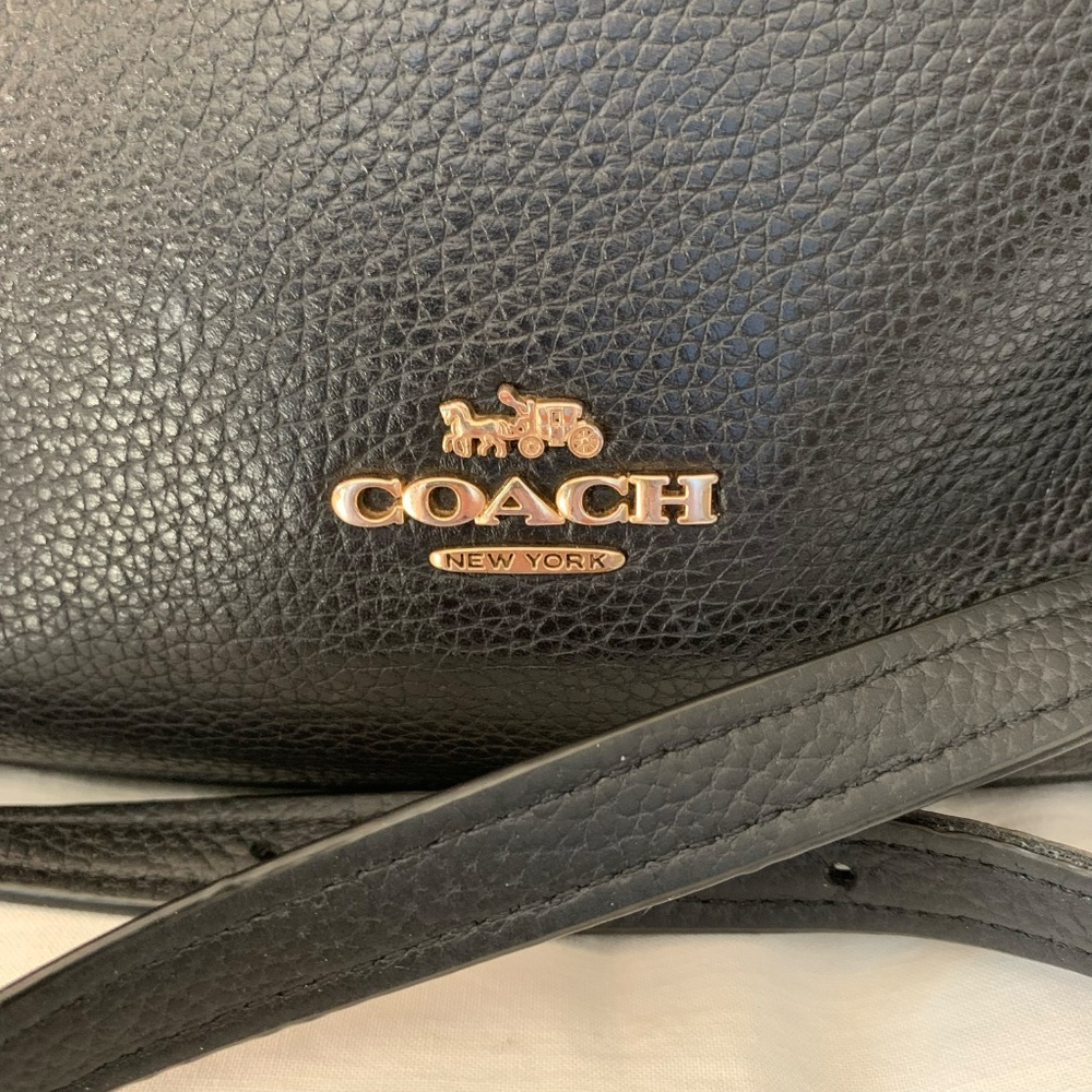 Coach black 'Chaise' pebbled leather crossbody bag/purse - Picture 3 of 14